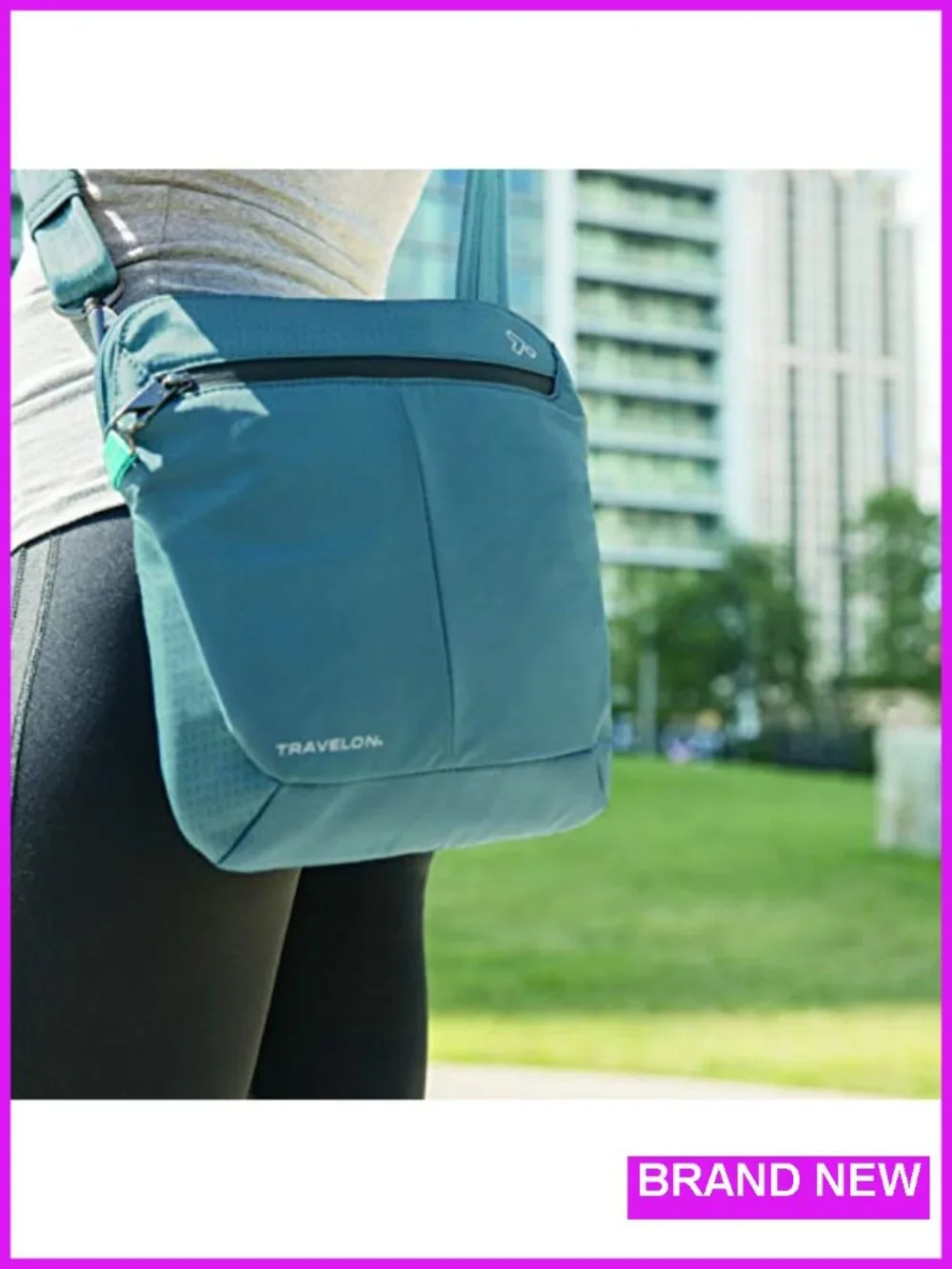 Anti-Theft Crossbody Bag RFID Blocking Travel Purse with Organizer Adjustable